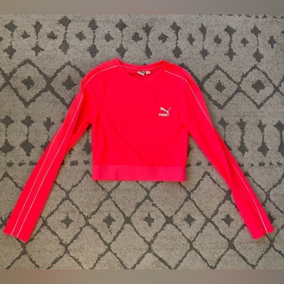Puma Tops - Puma Women’s Long Sleeve Neon Crop Top
